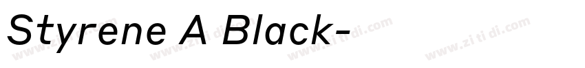Styrene A Black字体转换